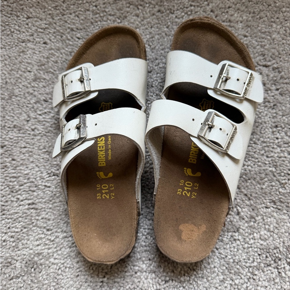 Birkenstock Classic White Buckle Sandals